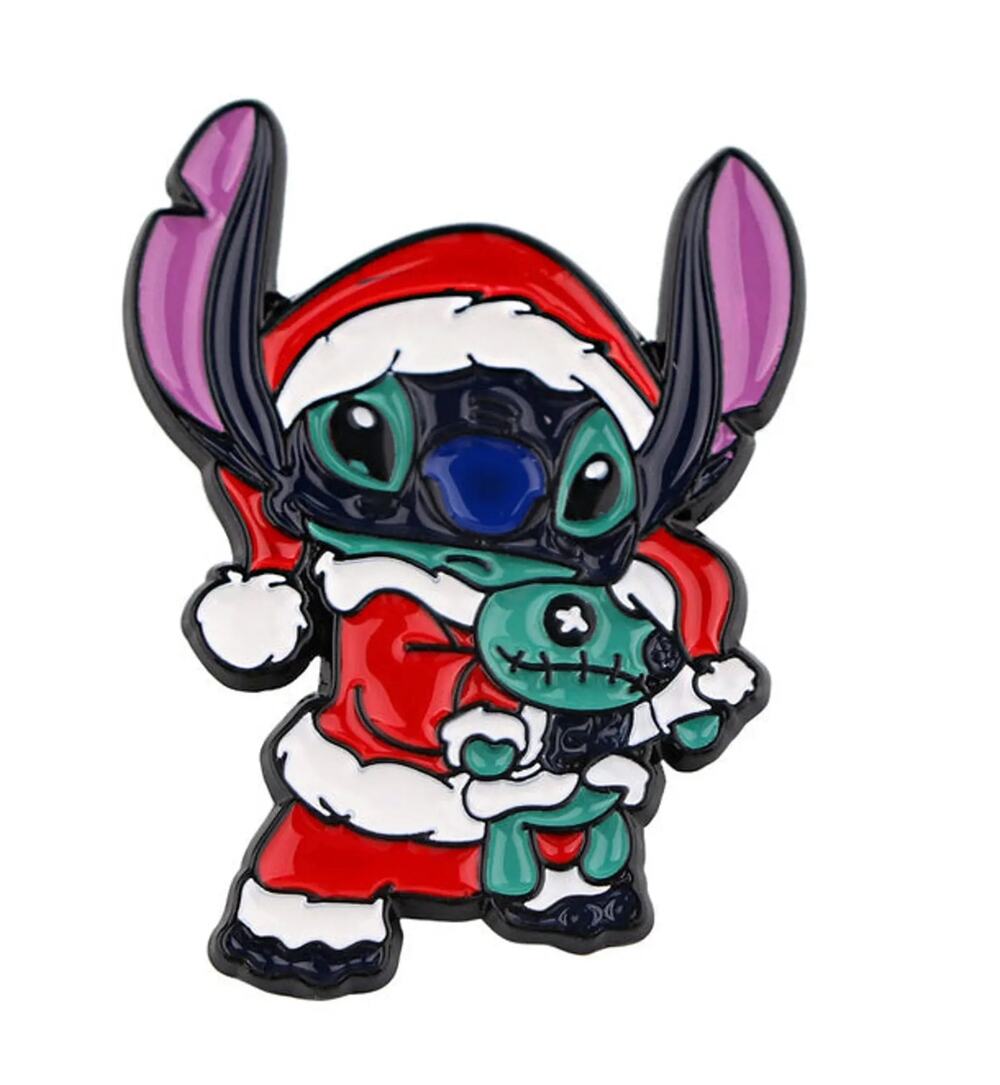 Disney Christmas Santa Lilo & Stitch Enamel Pins 81-1